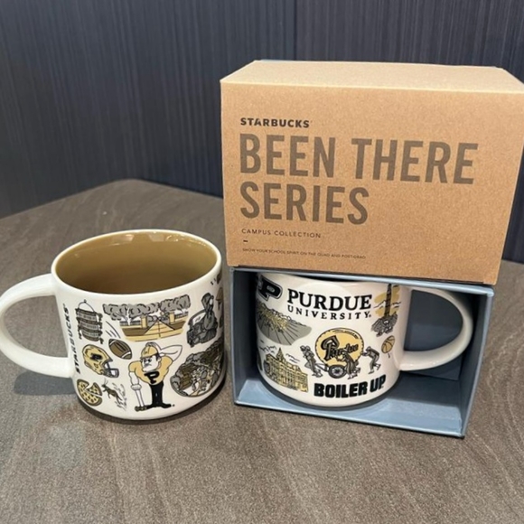 Set of 2 NEW 14oz Starbucks Purdue Been There Campus Collection mugs - Picture 3 of 9